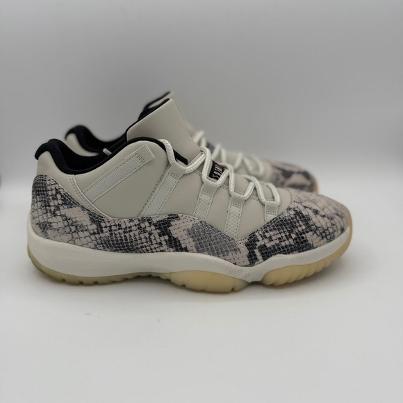 Air Jordan 11 Retro Low Snakeskin Light Bone Shoes Sneakers